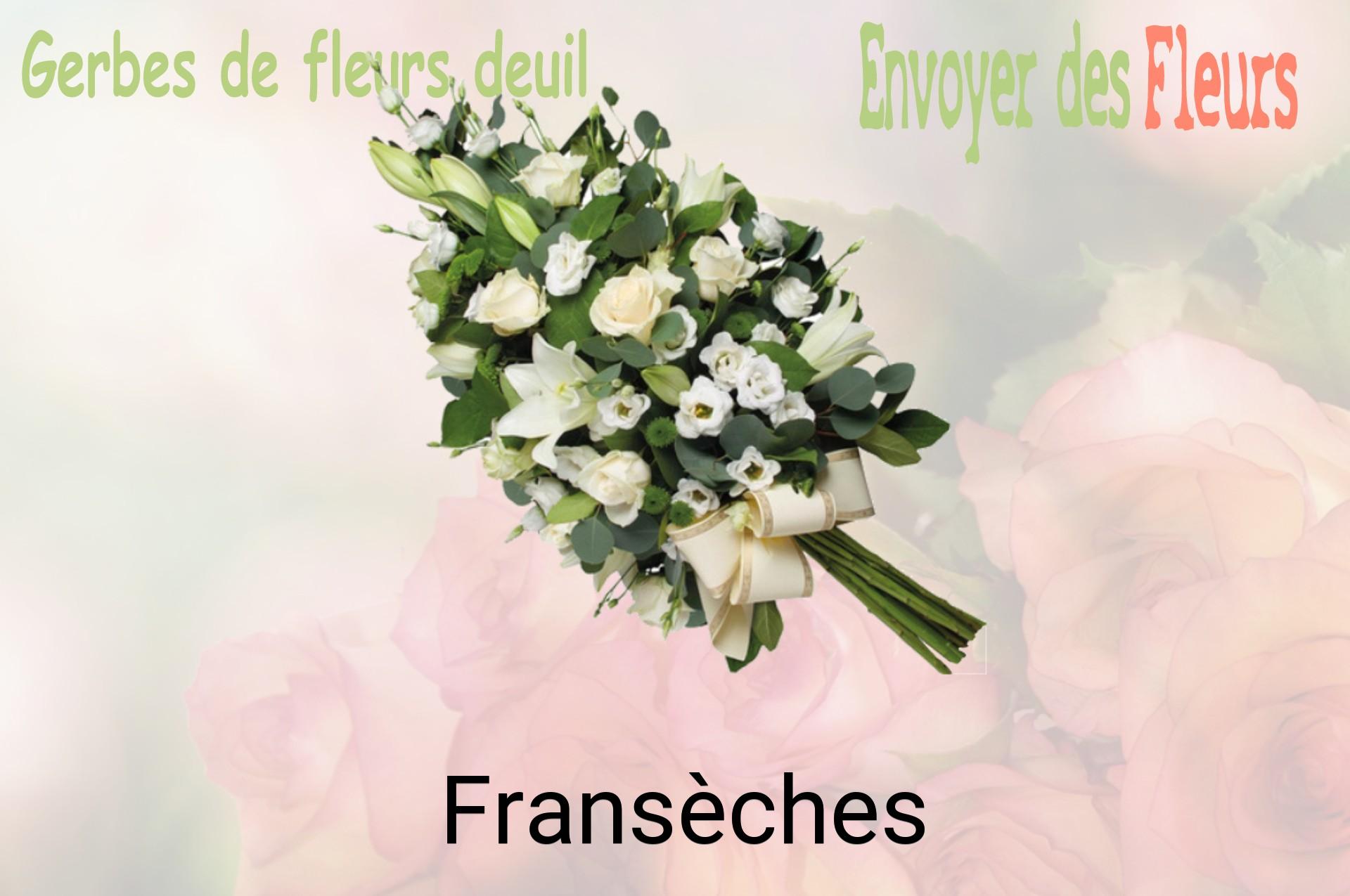 Gerbe de fleurs de deuil livrée à Fransèches